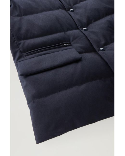 Woolrich Blue Blazer In Vitale Barberis Canonico Virgin Wool Flannel for men