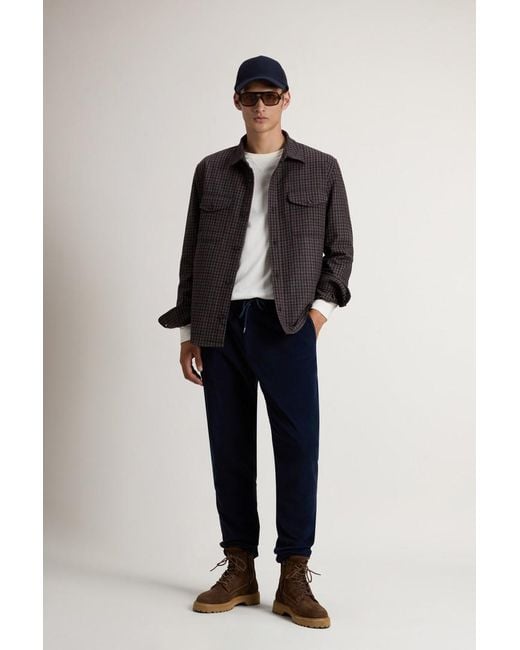 Woolrich Herren Flanell-Overshirt Oxbow Aus Wollmischung Mit Plaidmuster Braun Größe in Blue für Herren