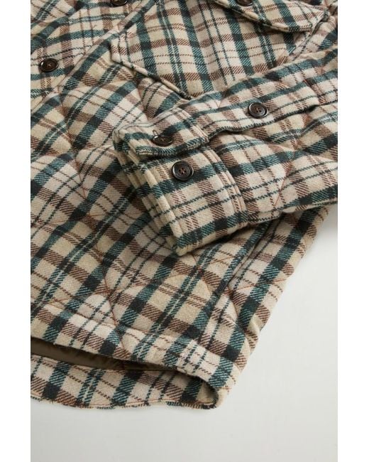 Chaqueta Camisera Acolchada De Mezcla De Lana A Cuadros Para Hombre Talla Woolrich de hombre de color Multicolor