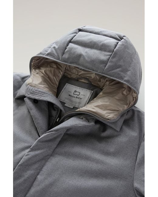 Woolrich Luxury 2-in-1 Coat In Italian Wool And Silk Blend Crafted From A Loro  Piana Fabric in Gray for Men | Lyst