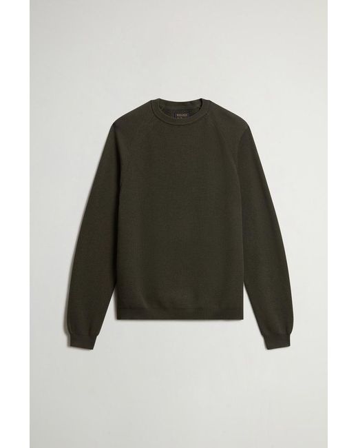 Jersey De Cuello Redondo De Pura Lana Virgen Merina Para Hombre Talla Woolrich de hombre de color Gray