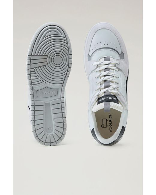 Woolrich Metallic Classic Basketball Sneakers In Suede for men