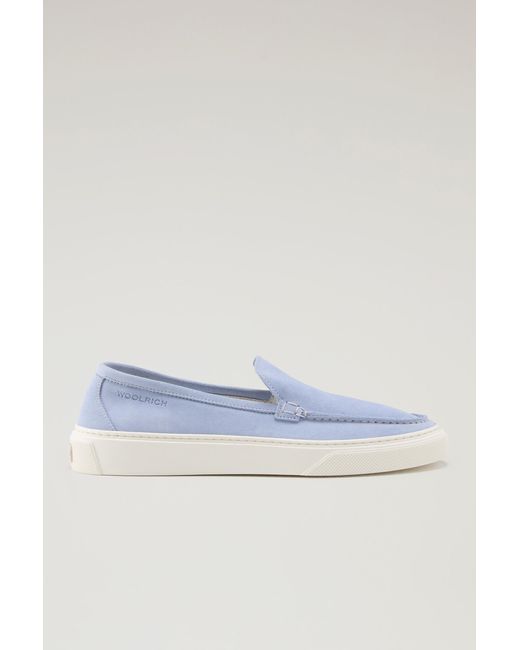 Woolrich Blue Suede Slip-on Loafers