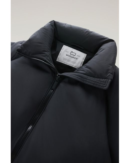 Woolrich Black Alsea Down Jacket In Stretch Nylon