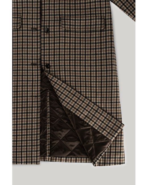 Woolrich Brown Check Coat In Italian Wool Blend - Daniëlle Cathari /