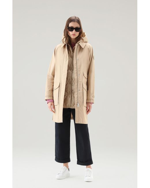 Woolrich 3-in-1 Sideline Parka In Soft Byrd Cotton With Detachable ...