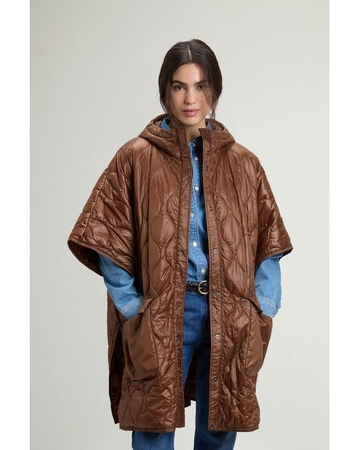 Capa Acolchada De Urban Light Nylon Para Mujer Talla Woolrich de color Brown