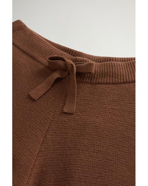 Pantalones De Lana Virgen Y Cachemira Para Mujer Talla Woolrich de color Blue
