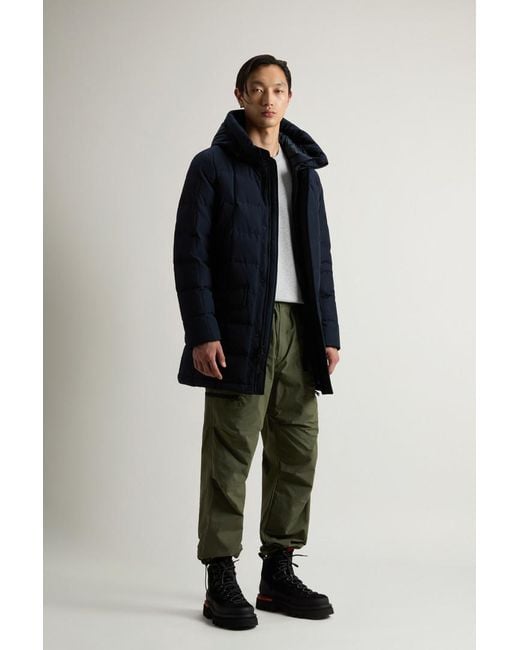 Woolrich Blue Blizzard Parka for men