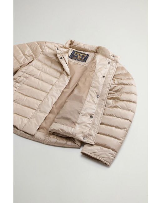 Plumífero Ligero De Liquid Nylon Para Mujer Talla Woolrich de color Blue