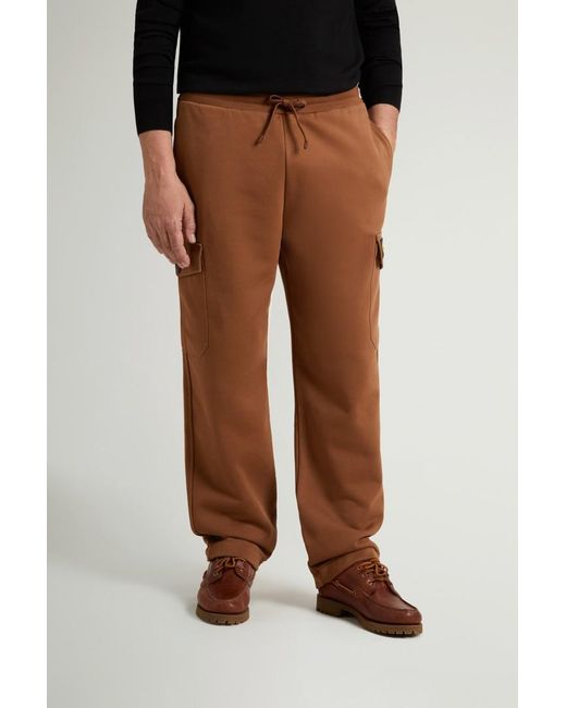Pantalones Cargo De Mezcla De Algodón Afelpado Para Hombre Talla Woolrich de hombre de color Black