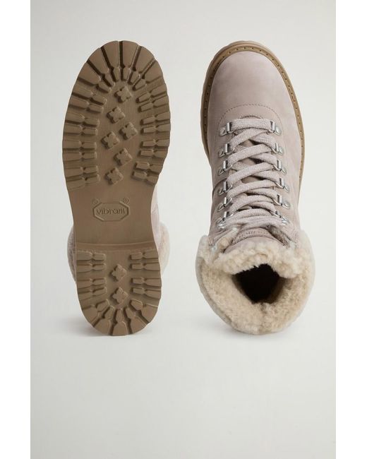 Botines Main De Nobuk Para Mujer Talla Woolrich de color Natural