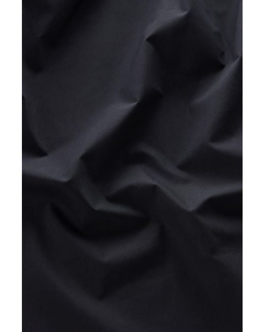 Woolrich Black Short Dress In Pure Cotton Poplin