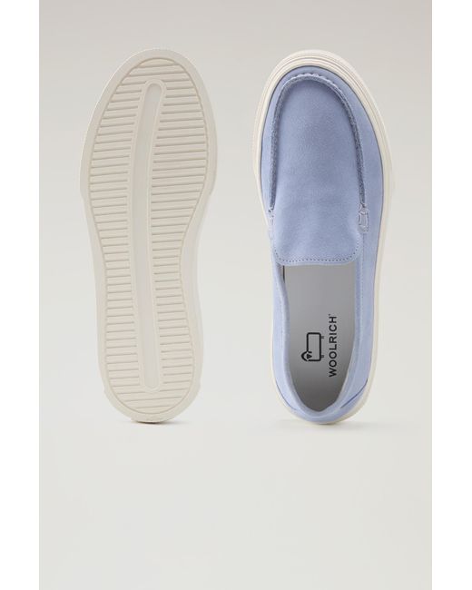 Woolrich Blue Suede Slip-on Loafers