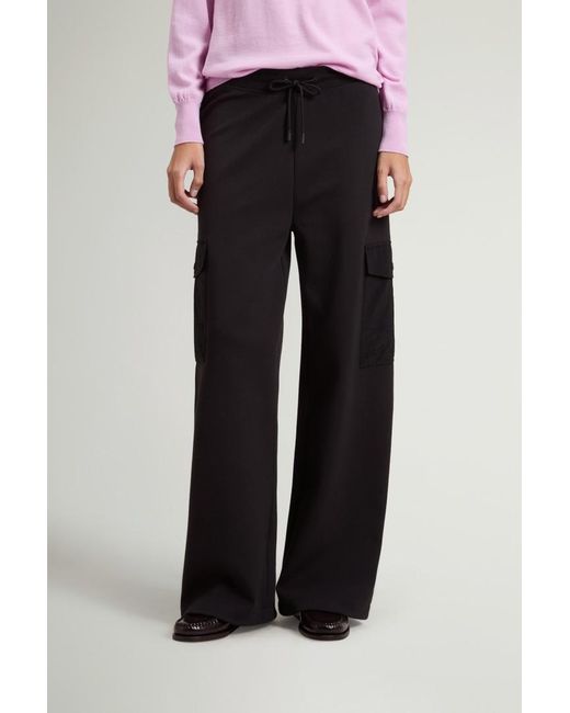 Pantalones Cargo De Interlock De Mezcla De Algodón Elástico Para Mujer Talla Woolrich de color Pink