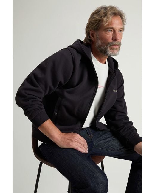 Sudadera De Mezcla De Algodón Con Capucha Y Cremallera Completa Para Hombre Talla Woolrich de hombre de color Blue