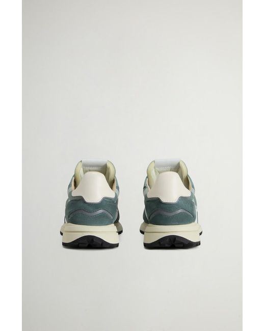 Uomo Sneakers Retro di Woolrich in Green da Uomo