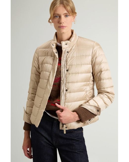 Plumífero Ligero De Liquid Nylon Para Mujer Talla Woolrich de color Blue