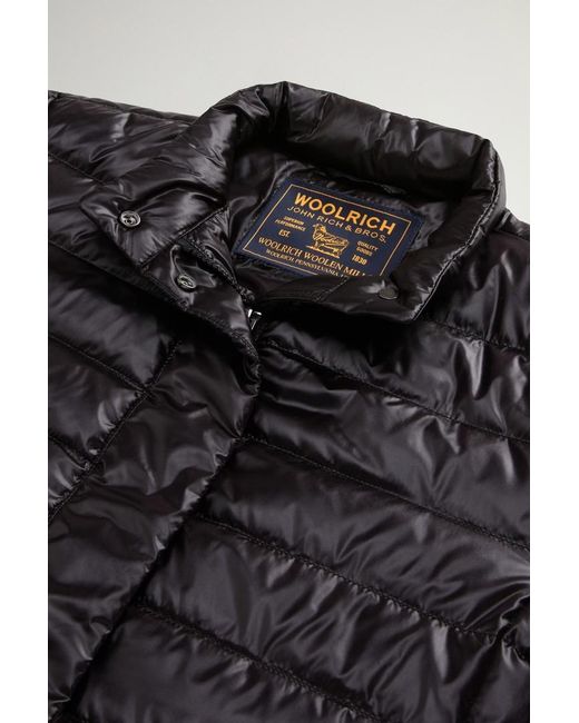 Plumífero Ligero De Liquid Nylon Para Mujer Talla Woolrich de color Blue