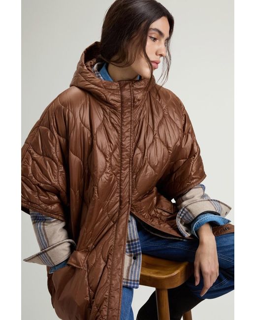 Capa Acolchada De Urban Light Nylon Para Mujer Talla Woolrich de color Brown