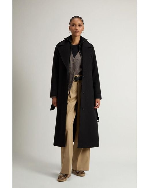 Woolrich Mantel Van Wolmix Met Uitneembaar Inzetstuk Zwart Grootte in het Black