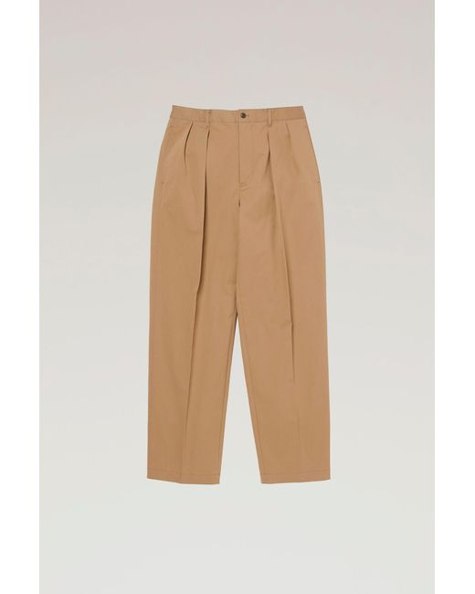 Woolrich Natural Cavalry Twill Cotton Blend Pants for men