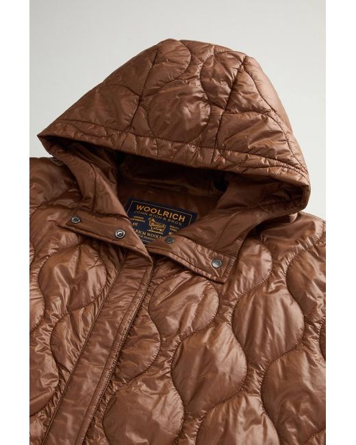 Capa Acolchada De Urban Light Nylon Para Mujer Talla Woolrich de color Brown