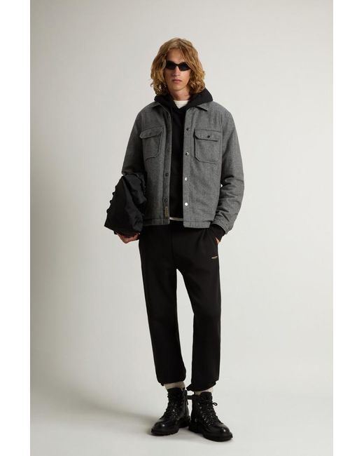 Woolrich Herren Overshirt Alaskan Check Aus Recycelter Italienischer Wollmischung Taubengrau Größe in Multicolor für Herren