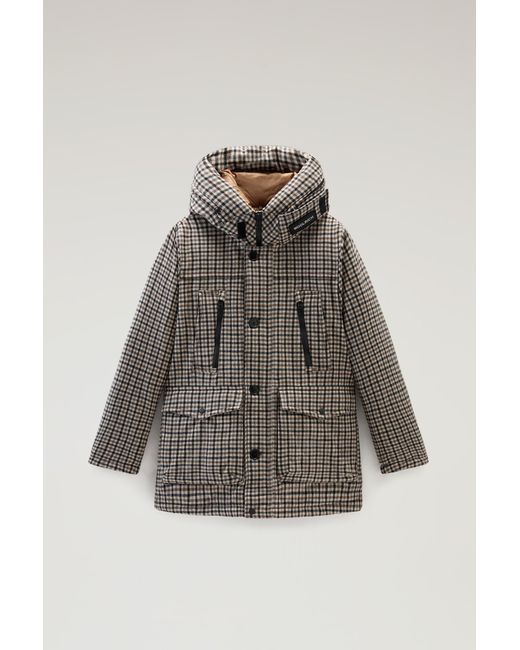 Woolrich Arctic Parka Evolution In Recycled Italian Wool in Brown for Men |  Lyst