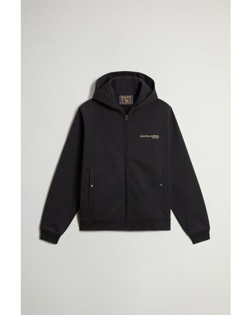 Sudadera De Mezcla De Algodón Con Capucha Y Cremallera Completa Para Hombre Talla Woolrich de hombre de color Blue
