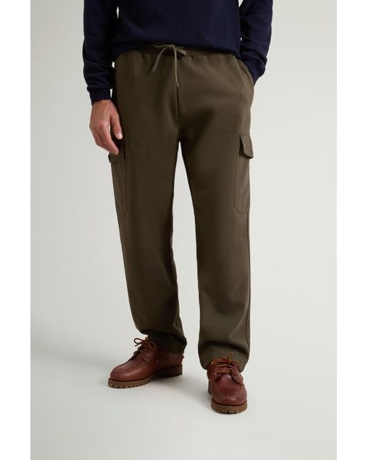Pantalones Cargo De Mezcla De Algodón Afelpado Para Hombre Talla Woolrich de hombre de color Blue