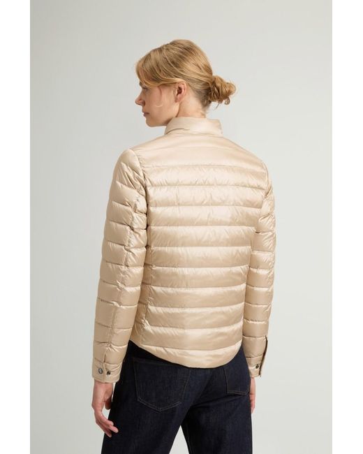 Plumífero Ligero De Liquid Nylon Para Mujer Talla Woolrich de color Blue