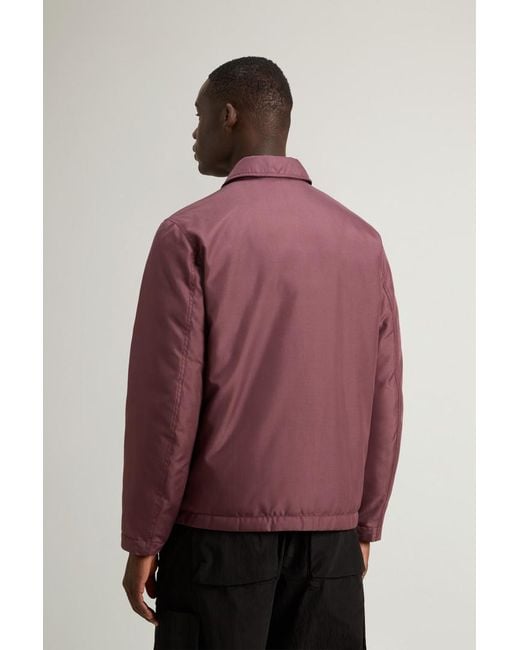 Woolrich Herren Gefüttertes Overshirt Aus Recyceltem Cordura-Nylon Rot Größe in Red für Herren
