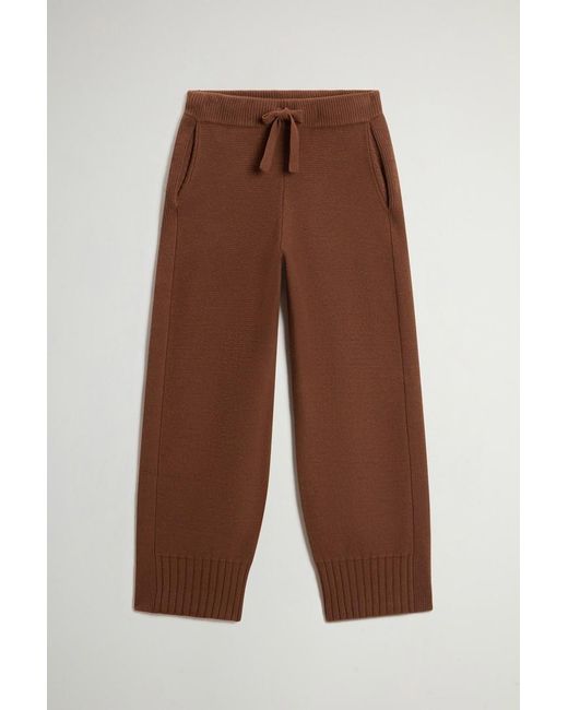 Pantalones De Lana Virgen Y Cachemira Para Mujer Talla Woolrich de color Blue