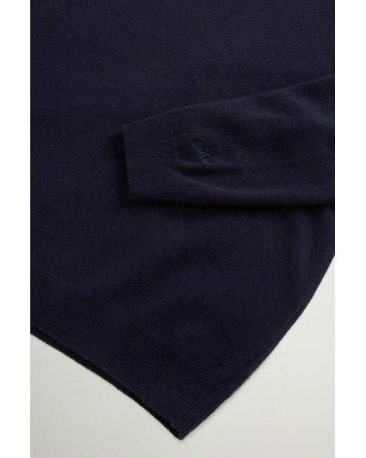 Jersey De Pura Lana Virgen Con Cuello De Pico Para Hombre Talla Woolrich de hombre de color Blue