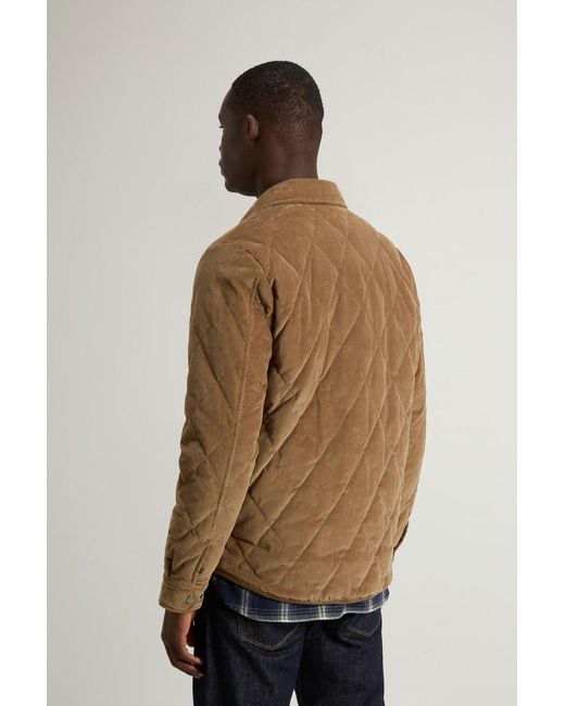 Woolrich Herren Overshirt Alaskan Aus Cord Braun Größe in Blue für Herren