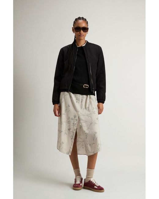 Woolrich Bomberjack Grace Van Peached Poly Zwart Grootte in het Black
