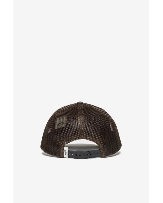 Woolrich Brown Recycled Fabric Cap With Logo for men