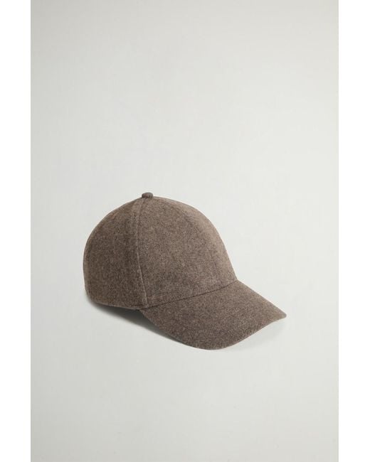 Woolrich Herren Baseballkappe Aus Recycelter Italienischer Wollmischung Braun Größe in Brown für Herren