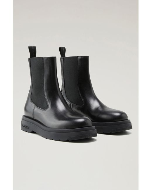 Woolrich Black New Chelsea Boots