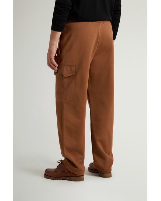 Pantalones Cargo De Mezcla De Algodón Afelpado Para Hombre Talla Woolrich de hombre de color Black