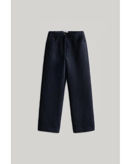 Woolrich Blue Trousers In Wool Blend Bouclé - Daniëlle Cathari /