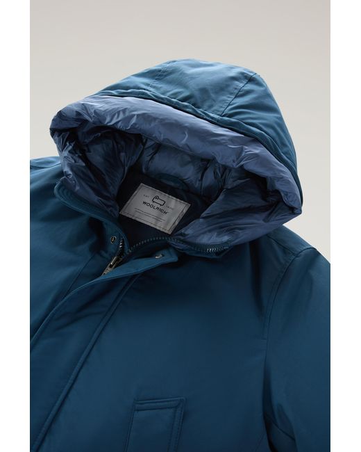 Woolrich Polar Parka With High Collar in Blue for Men | Lyst