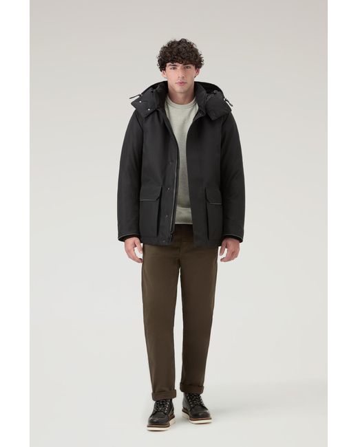 Woolrich Black Waterproof Aleutian Supreme Parka In Gore-tex for men