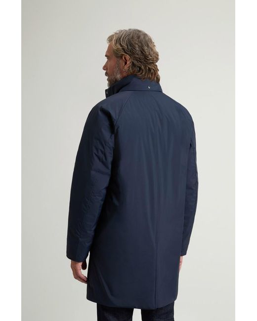 Abrigo De Light Micro Ripstop Con Capucha Extraíble Para Hombre Talla Woolrich de hombre de color Blue
