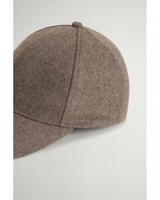 Woolrich Herren Baseballkappe Aus Recycelter Italienischer Wollmischung Braun Größe in Brown für Herren