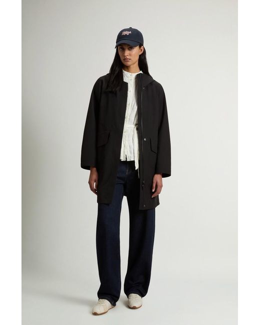 Parka Impermeable De Light Stretch Para Mujer Talla Woolrich de color Blue