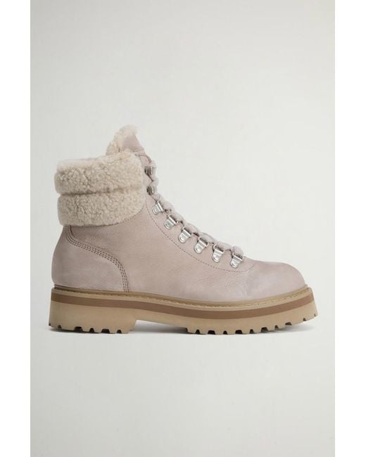 Botines Main De Nobuk Para Mujer Talla Woolrich de color Natural
