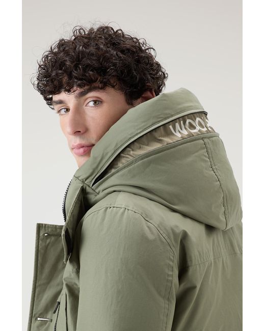 Woolrich Green Arctic Parka Evolution In Ramar Cloth for men