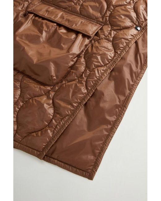 Capa Acolchada De Urban Light Nylon Para Mujer Talla Woolrich de color Brown